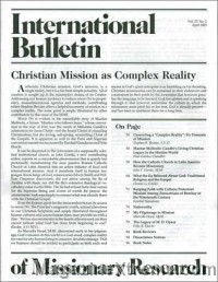 International Bulletin Of Missionary Research